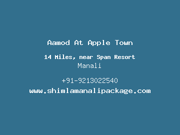 Aamod At Apple Town, Manali