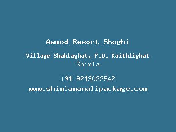 Aamod Resort Shoghi, Shimla