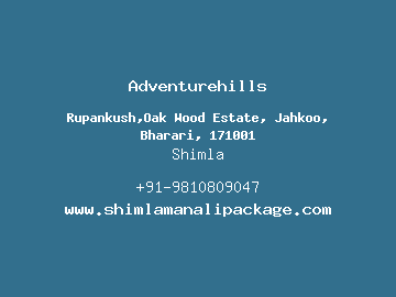 Adventurehills, Shimla