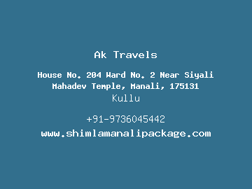 Ak Travels, Kullu