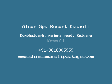Alcor Spa Resort Kasauli, Kasauli