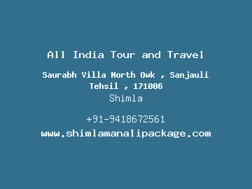 All India Tour and Travel, Shimla