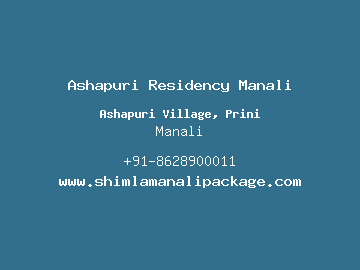 Ashapuri Residency Manali, Manali
