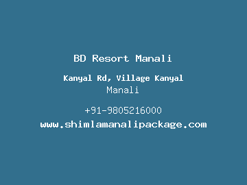 BD Resort Manali, Manali
