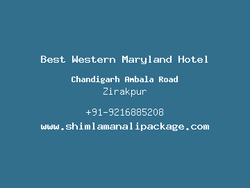 Best Western Maryland Hotel, Zirakpur