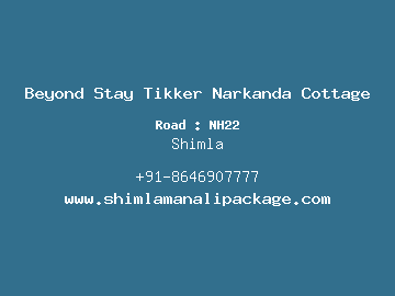 Beyond Stay Tikker Narkanda Cottage, Shimla