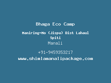 Bhaga Eco Camp, Manali