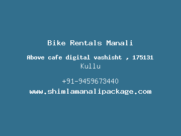 Bike Rentals Manali, Kullu