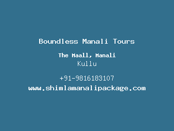 Boundless Manali Tours, Kullu