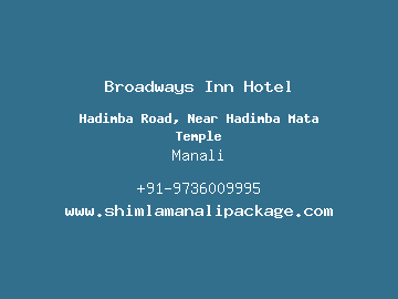 Broadways Inn Hotel, Manali