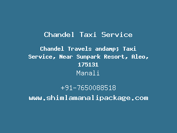 Chandel Taxi Service, Manali