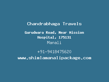 Chandrabhaga Travels, Manali