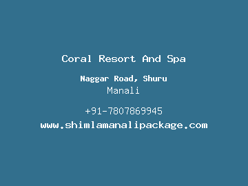 Coral Resort And Spa, Manali