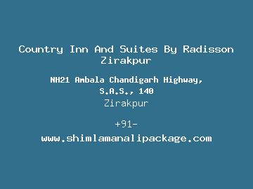 Country Inn And Suites By Radisson Zirakpur, Zirakpur