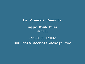 De Vivendi Resorts, Manali