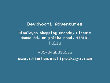 Devbhoomi Adventures, Kullu