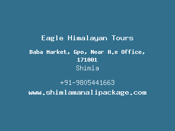 Eagle Himalayan Tours, Shimla