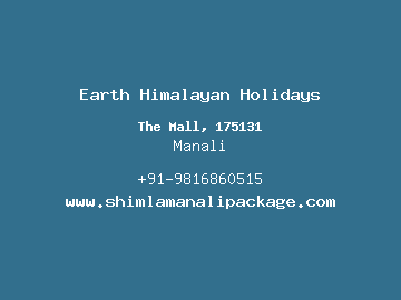 Earth Himalayan Holidays, Manali