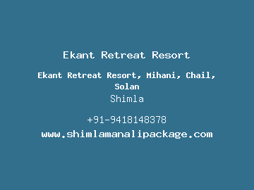 Ekant Retreat Resort, Shimla