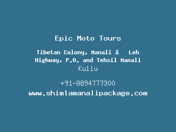 Epic Moto Tours, Kullu
