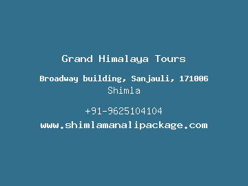 Grand Himalaya Tours, Shimla