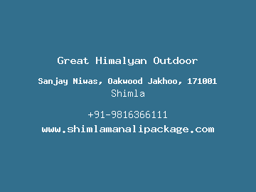 Great Himalyan Outdoor, Shimla