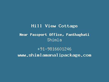 Hill View Cottage, Shimla