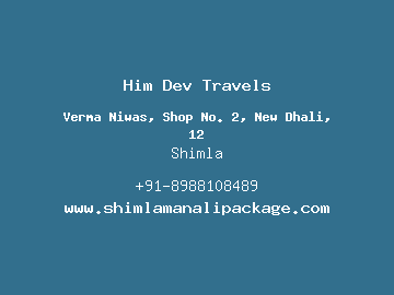 Him Dev Travels, Shimla