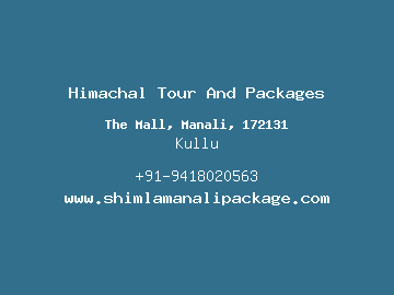 Himachal Tour And Packages, Kullu