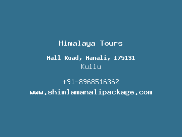 Himalaya Tours, Shimla