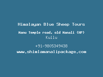 Himalayan Blue Sheep Tours, Kullu