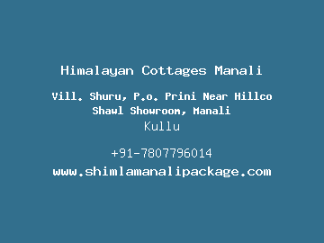 Himalayan Cottages Manali, Kullu
