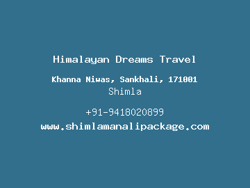 Himalayan Dreams Travel, Shimla