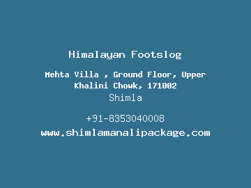 Himalayan Footslog, Shimla