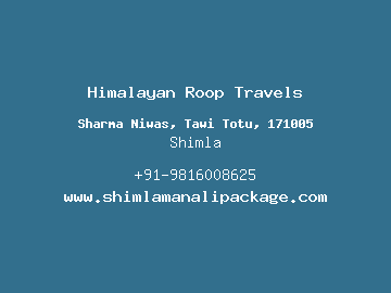Himalayan Roop Travels, Shimla