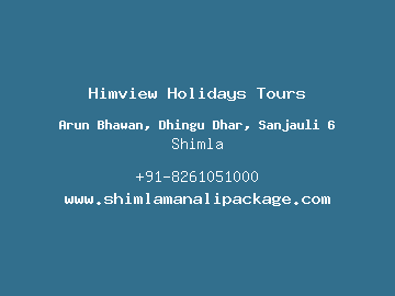 Himview Holidays Tours, Shimla