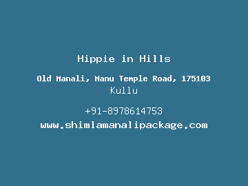 Hippie in Hills, Kullu