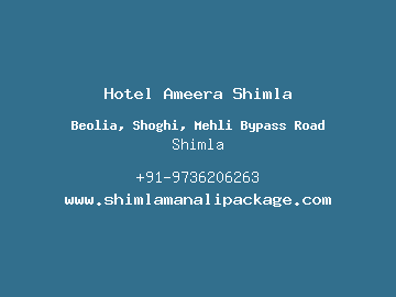 Hotel Ameera Shimla, Shimla