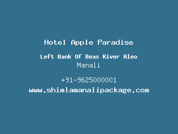 Hotel Apple Paradise, Manali