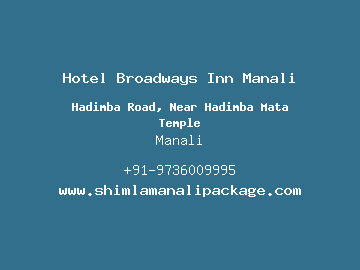 Hotel Broadways Inn Manali, Manali