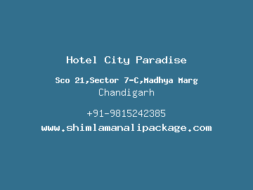 Hotel City Paradise, Chandigarh