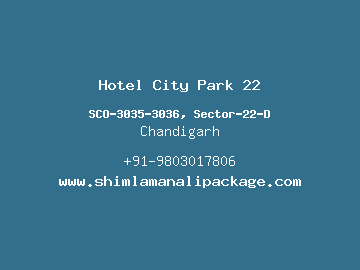 Hotel City Park 22, Chandigarh