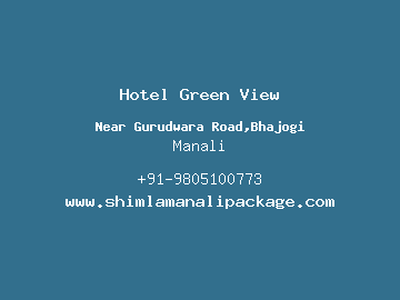 Hotel Green View, Manali