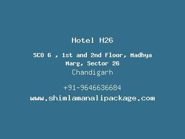 Hotel H26, Chandigarh