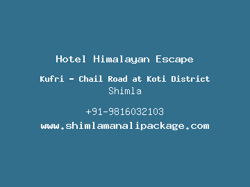 Hotel Himalayan Escape, Shimla
