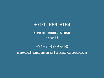 HOTEL KEN VIEW, Manali