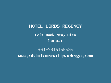 HOTEL LORDS REGENCY, Manali