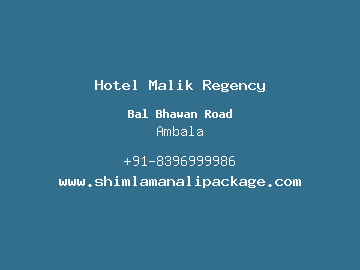 Hotel Malik Regency, Ambala