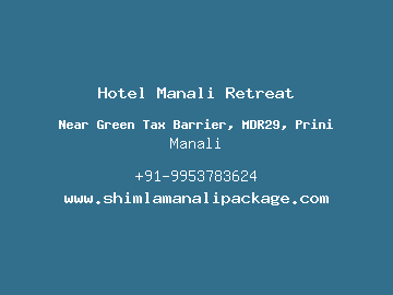 Hotel Manali Retreat, Manali