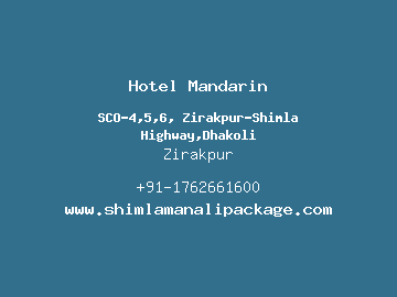 Hotel Mandarin, Zirakpur